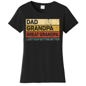 Fathers Day Gift From Grandkids Dad Grandpa Great Grandpa Women's T-Shirt