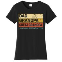 Fathers Day Gift From Grandkids Dad Grandpa Great Grandpa Women's T-Shirt