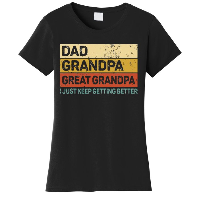 Fathers Day Gift From Grandkids Dad Grandpa Great Grandpa Women's T-Shirt