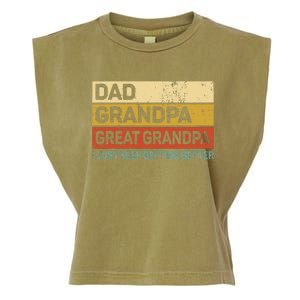 Fathers Day Gift From Grandkids Dad Grandpa Great Grandpa Garment-Dyed Women's Muscle Tee