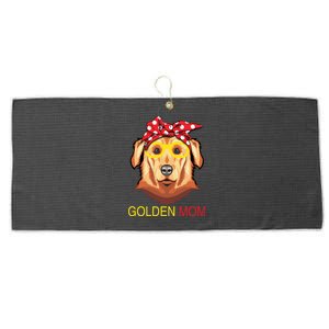 Funny Dog Golden Mom Large Microfiber Waffle Golf Towel