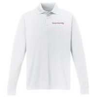 From Director Greta Gerwig Performance Long Sleeve Polo