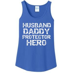 Fathers Day Gift From Wife Husband Daddy Protector Hero Gift Ladies Essential Tank