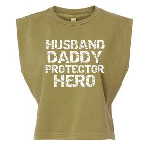 Fathers Day Gift From Wife Husband Daddy Protector Hero Gift Garment-Dyed Women's Muscle Tee