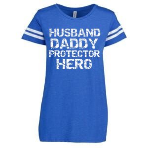 Fathers Day Gift From Wife Husband Daddy Protector Hero Gift Enza Ladies Jersey Football T-Shirt