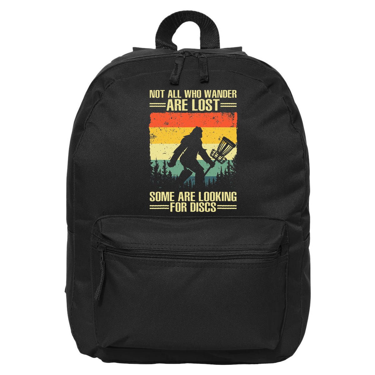 Funny Disc Golf Art For Men Women Kids Disc Golf Player 16 in Basic Backpack