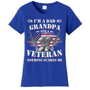 Father's Day Great Gift Veterans Daygreat Gift I'm A Dad Grandpa And A Veteran G Women's T-Shirt