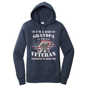 Father's Day Great Gift Veterans Daygreat Gift I'm A Dad Grandpa And A Veteran G Women's Pullover Hoodie