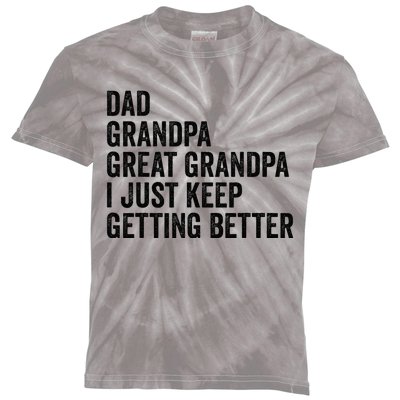 Fathers Day Grandpa from Grand Dad Great Grandfather  Kids Tie-Dye T-Shirt