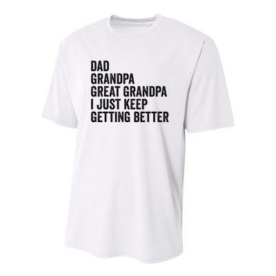 Fathers Day Grandpa from Grand Dad Great Grandfather  Youth Performance Sprint T-Shirt