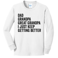 Fathers Day Grandpa from Grand Dad Great Grandfather  Kids Long Sleeve Shirt