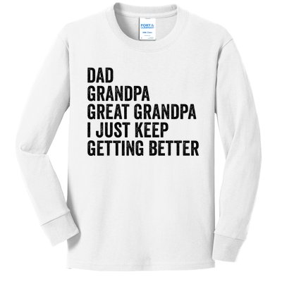 Fathers Day Grandpa from Grand Dad Great Grandfather  Kids Long Sleeve Shirt