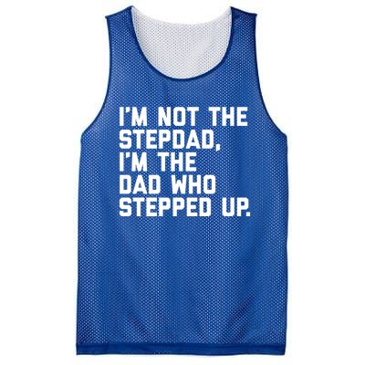 Father's Day Gift For Step Dad Who Stepped Up Cute Stepdad Gift Mesh Reversible Basketball Jersey Tank