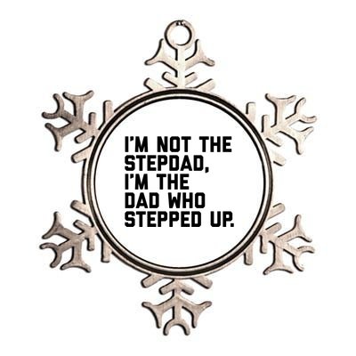 Father's Day Gift For Step Dad Who Stepped Up Cute Stepdad Gift Metallic Star Ornament