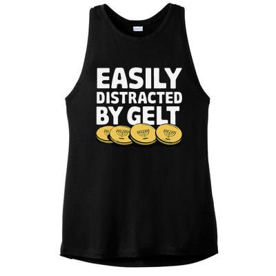 Funny Dreidel Gelt Chanukah Jewish Menorah Hanukkah Gelt Ladies PosiCharge Tri-Blend Wicking Tank