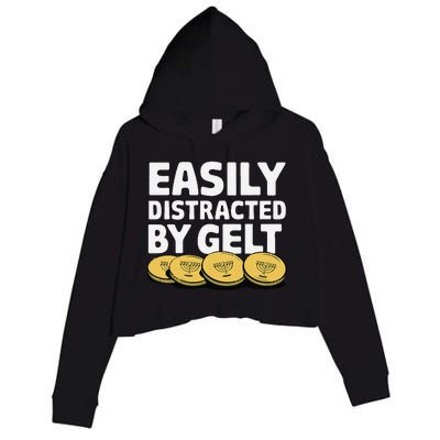 Funny Dreidel Gelt Chanukah Jewish Menorah Hanukkah Gelt Crop Fleece Hoodie