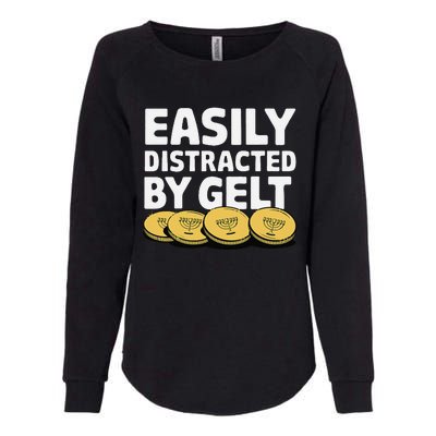 Funny Dreidel Gelt Chanukah Jewish Menorah Hanukkah Gelt Womens California Wash Sweatshirt