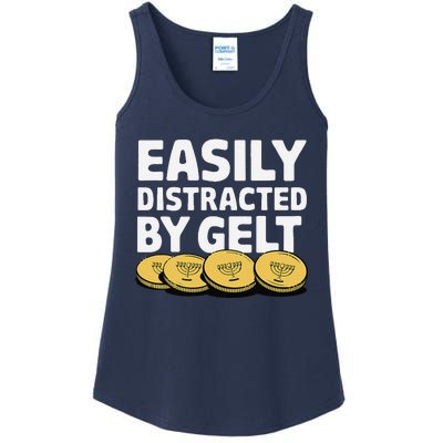 Funny Dreidel Gelt Chanukah Jewish Menorah Hanukkah Gelt Ladies Essential Tank