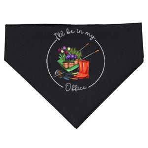 Funny Distressed Gardening ILl Be In My Office Garden USA-Made Doggie Bandana