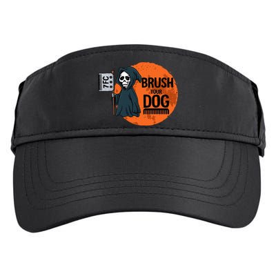 Funny Dog Groomer Brush Your Dog Grooming Reaper Halloween Adult Drive Performance Visor