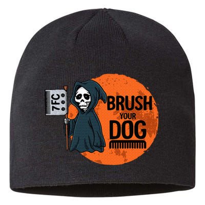 Funny Dog Groomer Brush Your Dog Grooming Reaper Halloween Sustainable Beanie