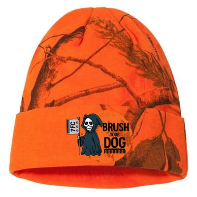 Funny Dog Groomer Brush Your Dog Grooming Reaper Halloween Kati Licensed 12" Camo Beanie