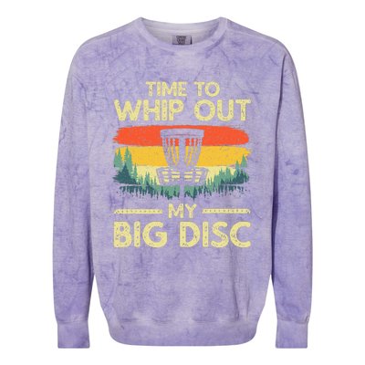 Funny Disc Golf Art Flying Disc Sport Players Colorblast Crewneck Sweatshirt