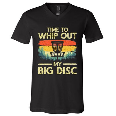 Funny Disc Golf Art Flying Disc Sport Players V-Neck T-Shirt