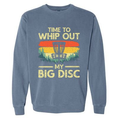 Funny Disc Golf Art Flying Disc Sport Players Garment-Dyed Sweatshirt