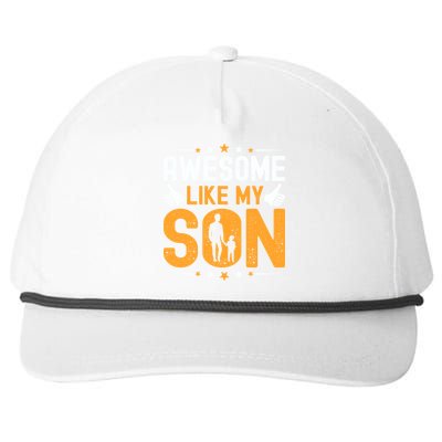 Fathers Day Greatest Best Dad Awesome Like My Son Gift Snapback Five-Panel Rope Hat