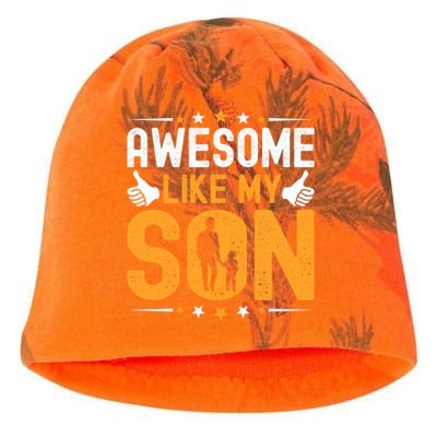 Fathers Day Greatest Best Dad Awesome Like My Son Gift Kati - Camo Knit Beanie