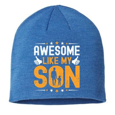 Fathers Day Greatest Best Dad Awesome Like My Son Gift Sustainable Beanie