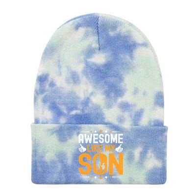 Fathers Day Greatest Best Dad Awesome Like My Son Gift Tie Dye 12in Knit Beanie