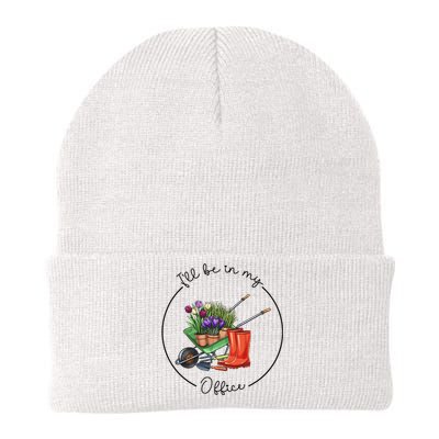 Funny Distressed Gardening I'll Be in My Office Garden Knit Cap Winter Beanie