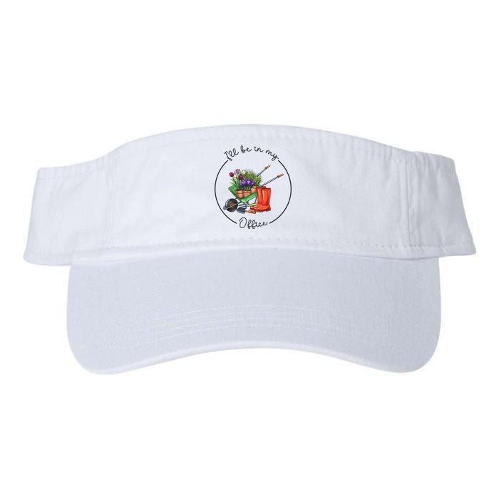 Funny Distressed Gardening I'll Be in My Office Garden Valucap Bio-Washed Visor