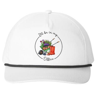 Funny Distressed Gardening I'll Be in My Office Garden Snapback Five-Panel Rope Hat