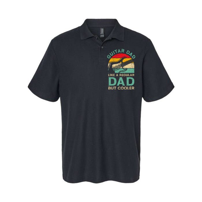 Fathers Day Guitar Dad For Guitarist Music Lover Dad Softstyle Adult Sport Polo