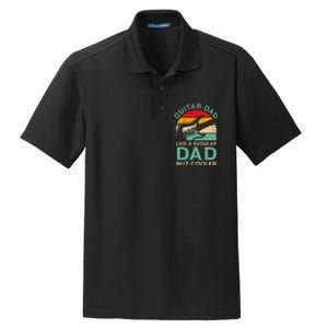 Fathers Day Guitar Dad For Guitarist Music Lover Dad Dry Zone Grid Polo