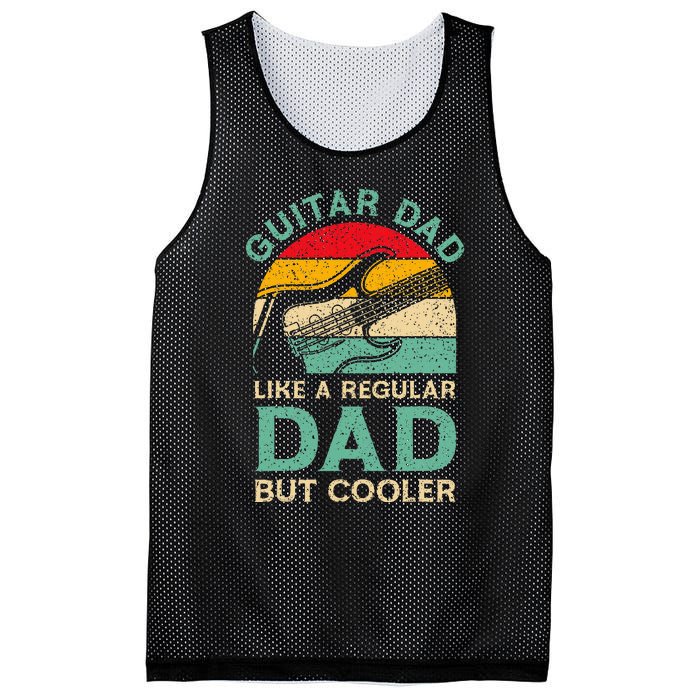 Fathers Day Guitar Dad For Guitarist Music Lover Dad Mesh Reversible Basketball Jersey Tank