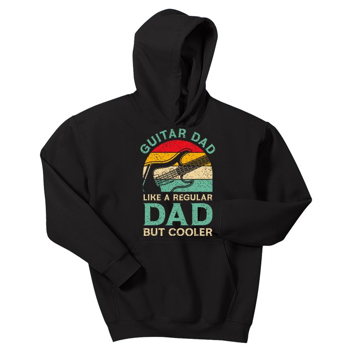 Fathers Day Guitar Dad For Guitarist Music Lover Dad Kids Hoodie