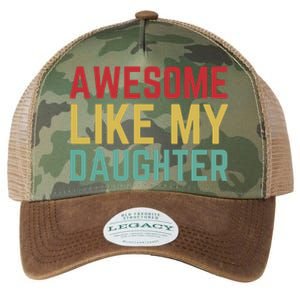 Fathers Day Gift From Daughter Wife Awesome Like My Daughter Legacy Tie Dye Trucker Hat