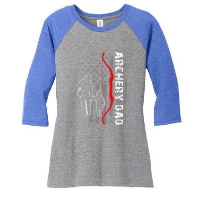 Father's Day Gift Archery Dad Proud Archery Daddy Women's Tri-Blend 3/4-Sleeve Raglan Shirt