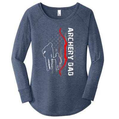 Father's Day Gift Archery Dad Proud Archery Daddy Women's Perfect Tri Tunic Long Sleeve Shirt