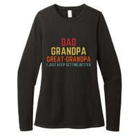 Fathers Day Gift From Grandkids Dad Grandpa Great Grandpa Womens CVC Long Sleeve Shirt