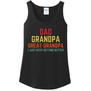 Fathers Day Gift From Grandkids Dad Grandpa Great Grandpa Ladies Essential Tank