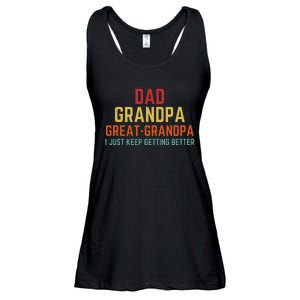 Fathers Day Gift From Grandkids Dad Grandpa Great Grandpa Ladies Essential Flowy Tank