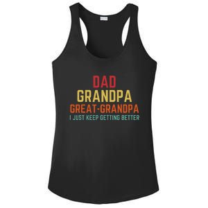 Fathers Day Gift From Grandkids Dad Grandpa Great Grandpa Ladies PosiCharge Competitor Racerback Tank