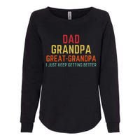 Fathers Day Gift From Grandkids Dad Grandpa Great Grandpa Womens California Wash Sweatshirt