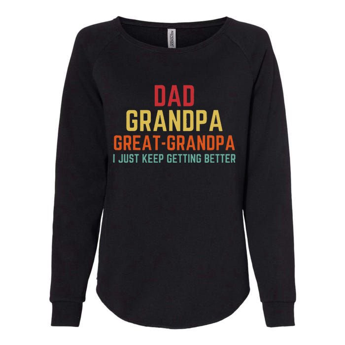 Fathers Day Gift From Grandkids Dad Grandpa Great Grandpa Womens California Wash Sweatshirt