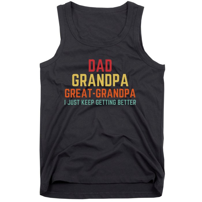 Fathers Day Gift From Grandkids Dad Grandpa Great Grandpa Tank Top